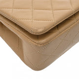 CHANEL シャネル マトラッセ チェーンショルダー ベージュ レディース ラムスキン ショルダーバッグ Bランク 中古 銀蔵