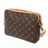 LOUIS VUITTON ルイヴィトン モノグラム ストライプ トリオメッセンジャー NIGOコラボ ブラウン M45965 レディース モノグラムキャンバス ショルダーバッグ Aランク 中古 銀蔵