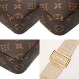 LOUIS VUITTON ルイヴィトン モノグラム ストライプ トリオメッセンジャー NIGOコラボ ブラウン M45965 レディース モノグラムキャンバス ショルダーバッグ Aランク 中古 銀蔵