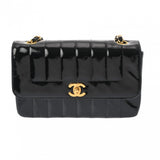 CHANEL シャネル マドモアゼル チェーンショルダー ブラック A01164 レディース パテントカーフスキン ショルダーバッグ Bランク 中古 銀蔵