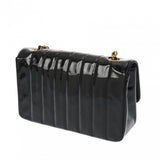 CHANEL シャネル マドモアゼル チェーンショルダー ブラック A01164 レディース パテントカーフスキン ショルダーバッグ Bランク 中古 銀蔵