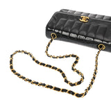 CHANEL シャネル マドモアゼル チェーンショルダー ブラック A01164 レディース パテントカーフスキン ショルダーバッグ Bランク 中古 銀蔵