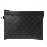 LOUIS VUITTON ルイヴィトン モノグラムエクリプス ポシェット トゥ ゴー ブラック M81569 メンズ モノグラムキャンバス セカンドバッグ Bランク 中古 銀蔵