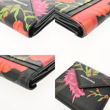 BALENCIAGA バレンシアガ ペーパー コンパクトウォレット ブラック/マルチカラー 637450 レディース レザー 三つ折り財布 ABランク 中古 銀蔵