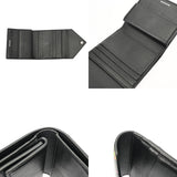 BALENCIAGA バレンシアガ ペーパー コンパクトウォレット ブラック/マルチカラー 637450 レディース レザー 三つ折り財布 ABランク 中古 銀蔵