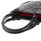 CHANEL シャネル カンボンライン スモールトート ブラック/ブラック レディース カーフ トートバッグ ABランク 中古 銀蔵