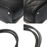 CHANEL シャネル カンボンライン スモールトート ブラック/ブラック レディース カーフ トートバッグ ABランク 中古 銀蔵