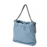 CHANEL シャネル シャネル 22 ミニ ハンドバッグ ライトブルー AS3980 レディース シャイニーカーフ 2WAYバッグ Aランク 中古 銀蔵