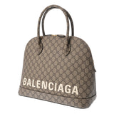 GUCCI グッチ ヴィル ハンドバッグ バレンシアガコラボ ベージュ/エボニー 681698 ユニセックス GGスプリームキャンバス ハンドバッグ Aランク 中古 銀蔵