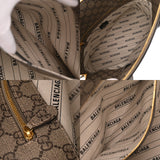 GUCCI グッチ ヴィル ハンドバッグ バレンシアガコラボ ベージュ/エボニー 681698 ユニセックス GGスプリームキャンバス ハンドバッグ Aランク 中古 銀蔵