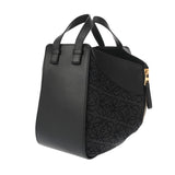 LOEWE ロエベ ハンモックバッグ スモール ブラック A538S35X29 レディース アナグラムジャガードキャンバス/カーフ ショルダーバッグ Aランク 中古 銀蔵