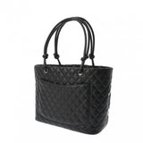 CHANEL シャネル カンボンライン ラージトート ブラック/ブラックエナメル A25169 レディース カーフ トートバッグ Aランク 中古 銀蔵