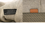 HERMES エルメス ニューフールトゥ MM エクリュ/ブラック ユニセックス キャンバス ハンドバッグ Bランク 中古 銀蔵