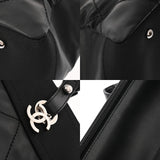 CHANEL シャネル パリビアリッツ トート MM ブラック A34209 レディース キャンバス/レザー トートバッグ Aランク 中古 銀蔵