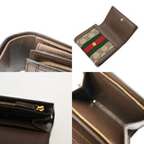 GUCCI グッチ オフィデアGG コンパクトウォレット ベージュ/エボニー 598662 レディース GGスプリームキャンバス レザー 二つ折り財布 ABランク 中古 銀蔵