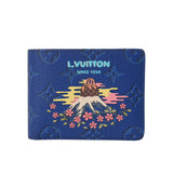 LOUIS VUITTON ルイヴィトン ポルトフォイユスレンダー 2025AWモデル ブルー M62294 メンズ モノグラムキャンバス 二つ折り財布 Aランク 中古 銀蔵