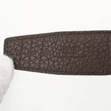HERMES エルメス Hベルト シルバーバックル サイズ95 ブラック/エベンヌ □M刻印(2009年頃) メンズ ボックスカーフ/トゴ ベルト ABランク 中古 銀蔵