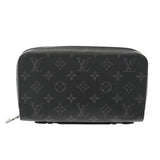 LOUIS VUITTON ルイヴィトン モノグラムエクリプス ジッピー XL トラベルケース 黒/グレー M61698 メンズ モノグラムキャンバス 長財布 ABランク 中古 銀蔵