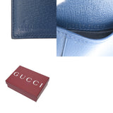 GUCCI グッチ 三つ折りウォレット ベージュ/ダークブルー系 769225 レディース GGスプリームキャンバス レザー 三つ折り財布 Aランク 中古 銀蔵