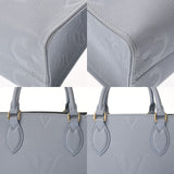 LOUIS VUITTON ルイヴィトン モノグラムアンプラント オンザゴー PM ライトブルー M46840 レディース レザー ハンドバッグ Aランク 中古 銀蔵