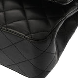 CHANEL シャネル チェーンショルダー 25cm Wフラップ ブラック A01112 レディース ラムスキン ショルダーバッグ Aランク 中古 銀蔵