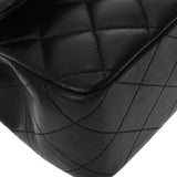 CHANEL シャネル チェーンショルダー 25cm Wフラップ ブラック A01112 レディース ラムスキン ショルダーバッグ Aランク 中古 銀蔵