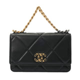 CHANEL シャネル シャネル19 マトラッセ チェーンウォレット ブラック AP0957 レディース ラムスキン ショルダーバッグ Aランク 中古 銀蔵
