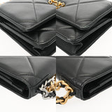 CHANEL シャネル シャネル19 マトラッセ チェーンウォレット ブラック AP0957 レディース ラムスキン ショルダーバッグ Aランク 中古 銀蔵