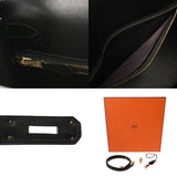 HERMES エルメス ケリー 28 外縫い ブラック □B刻印(1998年頃) レディース ボックスカーフ ハンドバッグ Aランク 中古 銀蔵