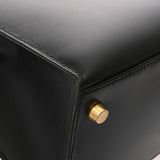 HERMES エルメス ケリー 28 外縫い ブラック □B刻印(1998年頃) レディース ボックスカーフ ハンドバッグ Aランク 中古 銀蔵