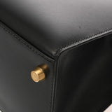 HERMES エルメス ケリー 28 外縫い ブラック □B刻印(1998年頃) レディース ボックスカーフ ハンドバッグ Aランク 中古 銀蔵