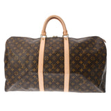 LOUIS VUITTON ルイヴィトン モノグラム キーポル 55 ブラウン M41424 ユニセックス モノグラムキャンバス ボストンバッグ Aランク 中古 銀蔵