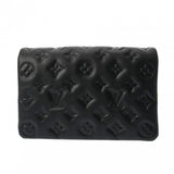 LOUIS VUITTON ルイヴィトン モノグラム エンボス ポシェットクッサン ノワール M82116 レディース レザー ショルダーバッグ Aランク 中古 銀蔵