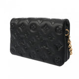 LOUIS VUITTON ルイヴィトン モノグラム エンボス ポシェットクッサン ノワール M82116 レディース レザー ショルダーバッグ Aランク 中古 銀蔵