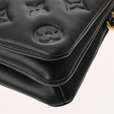 LOUIS VUITTON ルイヴィトン モノグラム エンボス ポシェットクッサン ノワール M82116 レディース レザー ショルダーバッグ Aランク 中古 銀蔵