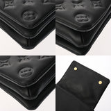 LOUIS VUITTON ルイヴィトン モノグラム エンボス ポシェットクッサン ノワール M82116 レディース レザー ショルダーバッグ Aランク 中古 銀蔵