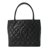CHANEL シャネル 復刻トート ブラック A01804 レディース キャビアスキン トートバッグ Aランク 中古 銀蔵