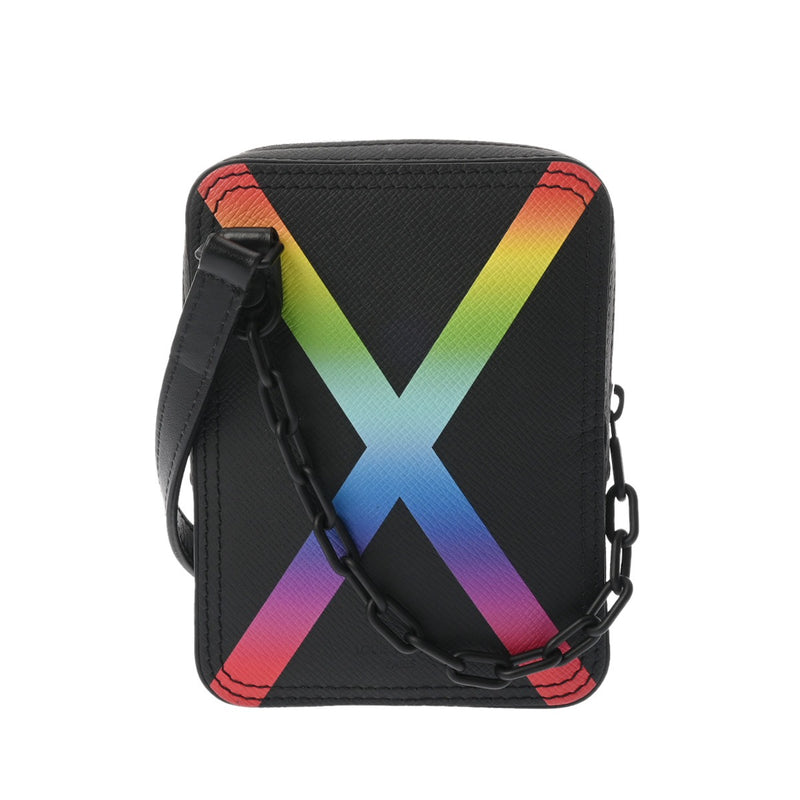 ルイ ヴィトン LOUIS VUITTON ショルダーバッグ タイガ ダヌーブ メッセンジャー タイガ ノワール/レインボー メンズ M30332 送料無料【中古】 z8178 ルイヴィトン レインボー ダヌーブメッセンジャー タイガ ノワール