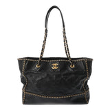 CHANEL シャネル マトラッセ チェーントート ブラック AS2739 レディース カーフ ハンドバッグ ABランク 中古 銀蔵