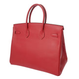 HERMES エルメス バーキン 35 ルージュビフ □G刻印(2003年頃) ユニセックス クシュベル ハンドバッグ ABランク 中古 銀蔵