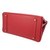HERMES エルメス バーキン 35 ルージュビフ □G刻印(2003年頃) ユニセックス クシュベル ハンドバッグ ABランク 中古 銀蔵