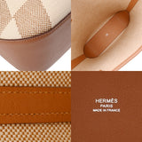 HERMES エルメス Hアンビエ PM エクリュ/ゴールド Z刻印(2021年頃) レディース トワルアッシュ/ヴォ―スイフト ハンドバッグ Aランク 中古 銀蔵