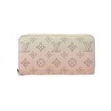 LOUIS VUITTON ルイヴィトン モノグラムマヒナ ジッピーウォレット ピンクグラデーション M80490 レディース マヒナレザー 長財布 Bランク 中古 銀蔵