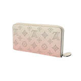 LOUIS VUITTON ルイヴィトン モノグラムマヒナ ジッピーウォレット ピンクグラデーション M80490 レディース マヒナレザー 長財布 Bランク 中古 銀蔵