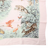 HERMES エルメス カレ90 EQUATEUR ピンク/マルチカラー レディース シルク100％ スカーフ Aランク 中古 銀蔵