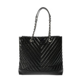 CHANEL シャネル チェーントート ブラック AS3519 レディース パテント/レザー トートバッグ ABランク 中古 銀蔵