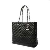 CHANEL シャネル チェーントート ブラック AS3519 レディース パテント/レザー トートバッグ ABランク 中古 銀蔵