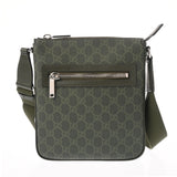 GUCCI グッチ GGパターン スモールメッセンジャーバッグ フォレストグリーン 792082 メンズ PVC ショルダーバッグ Aランク 中古 銀蔵