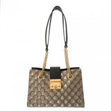 GUCCI グッチ パドロック スモール ショルダー 蜂 ベージュ/ブラック 498156 レディース GGスプリームキャンバス/レザー ショルダーバッグ Aランク 中古 銀蔵