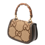 GUCCI グッチ バンブー スモールトップハンドルバッグ 1947 3WAY ベージュ 675797 レディース ジャンボGGキャンバス/レザー ハンドバッグ Aランク 中古 銀蔵